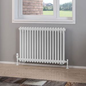 Eastbrook Rivassa Gloss White 2 Column Radiator 600 x 833mm