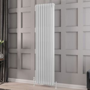 Eastbrook Rivassa Gloss White 3 Column Radiator 1800 x 473mm