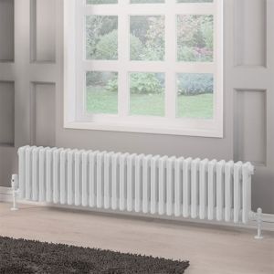 Eastbrook Rivassa Gloss White 3 Column Radiator 300 x 1373mm