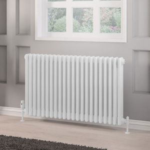 Eastbrook Rivassa Gloss White 3 Column Radiator 600 x 1010mm