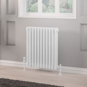 Eastbrook Rivassa Gloss White 3 Column Radiator 600 x 518mm