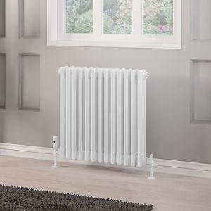 Eastbrook Rivassa Gloss White 3 Column Radiator 600 x 608mm