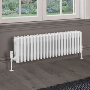 Eastbrook Rivassa Gloss White 4 Column Radiator 300 x 1010mm