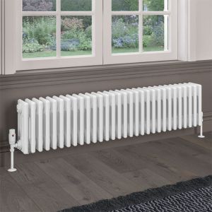 Eastbrook Rivassa Gloss White 4 Column Radiator 300 x 1373mm