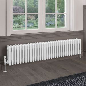 Eastbrook Rivassa Gloss White 4 Column Radiator 300 x 1505mm