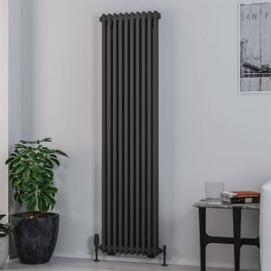 Eastbrook Rivassa Matt Anthracite 2 Column Radiator 1800 x 473mm