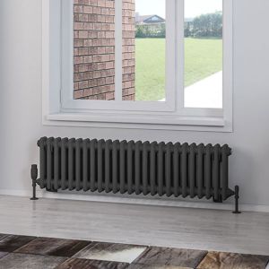 Eastbrook Rivassa Matt Anthracite 2 Column Radiator 300 x 1148mm