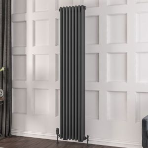 Eastbrook Rivassa Matt Anthracite 3 Column Radiator 1800 x 383mm