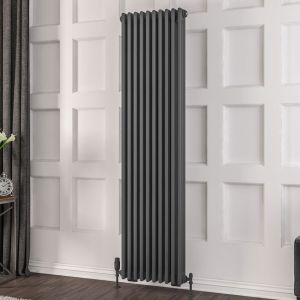 Eastbrook Rivassa Matt Anthracite 3 Column Radiator 1800 x 473mm