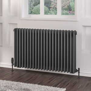 Eastbrook Rivassa Matt Anthracite 3 Column Radiator 600 x 1010mm