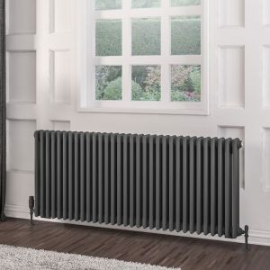 Eastbrook Rivassa Matt Anthracite 3 Column Radiator 600 x 1460mm