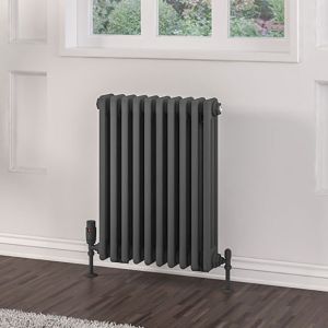 Eastbrook Rivassa Matt Anthracite 3 Column Radiator 600 x 473mm