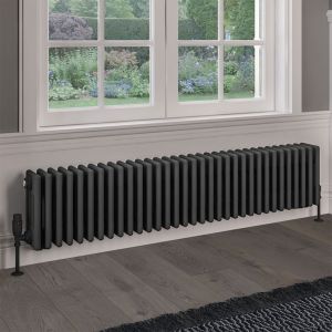 Eastbrook Rivassa Matt Anthracite 4 Column Radiator 300 x 1505mm