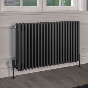 Eastbrook Rivassa Matt Anthracite 4 Column Radiator 600 x 1010mm