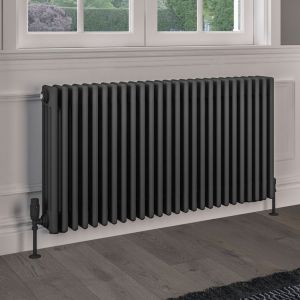 Eastbrook Rivassa Matt Anthracite 4 Column Radiator 600 x 1190mm