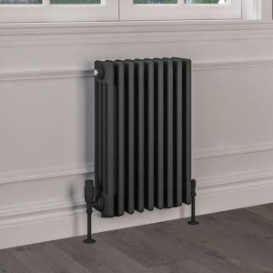 Eastbrook Rivassa Matt Anthracite 4 Column Radiator 600 x 425mm