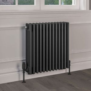 Eastbrook Rivassa Matt Anthracite 4 Column Radiator 600 x 605mm