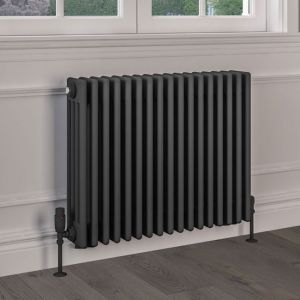 Eastbrook Rivassa Matt Anthracite 4 Column Radiator 600 x 785mm