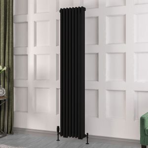 Eastbrook Rivassa Matt Black 3 Column Radiator 1800 x 383mm