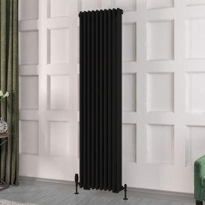 Eastbrook Rivassa Matt Black 3 Column Radiator 1800 x 473mm