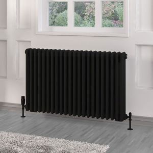 Eastbrook Rivassa Matt Black 3 Column Radiator 600 x 1010mm