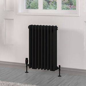 Eastbrook Rivassa Matt Black 3 Column Radiator 600 x 428mm