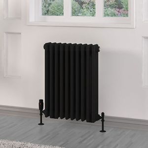 Eastbrook Rivassa Matt Black 3 Column Radiator 600 x 473mm