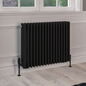 Eastbrook Rivassa Matt Black 4 Column Radiator 600 x 785mm