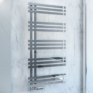 Eastbrook Rizano Polished Stainless Steel Designer Towel Rail 1000 x 500mm