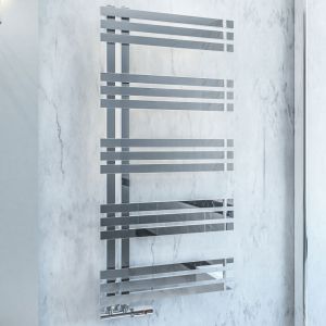 Eastbrook Rizano Polished Stainless Steel Designer Towel Rail 1000 x 600mm