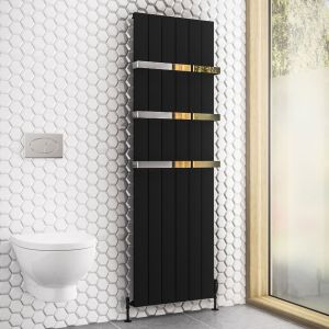 Eastbrook Rosano Matt Black Aluminium Designer Radiator 1800 x 565mm