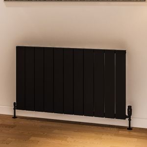 Eastbrook Rosano Matt Black Aluminium Designer Radiator 600 x 1040mm