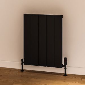 Eastbrook Rosano Matt Black Aluminium Designer Radiator 600 x 470mm