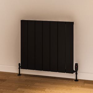 Eastbrook Rosano Matt Black Aluminium Designer Radiator 600 x 660mm