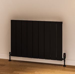 Eastbrook Rosano Matt Black Aluminium Designer Radiator 600 x 850mm