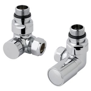 Eastbrook Round Chrome Corner Manual Radiator Valves