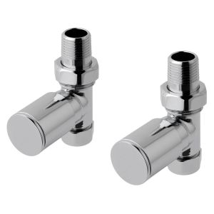 Eastbrook Round Chrome Straight Manual Radiator Valves