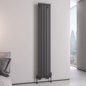 Eastbrook Rowsham Matt Anthracite Steel Designer Radiator 1800 x 380mm