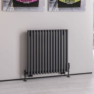 Eastbrook Rowsham Matt Anthracite Steel Designer Radiator 600 x 580mm