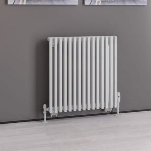 Eastbrook Rowsham Matt White Steel Designer Radiator 600 x 580mm