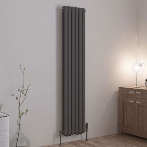 Eastbrook Rubano Matt Anthracite Steel Designer Radiator 1800 x 383mm