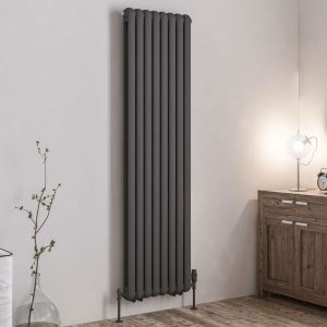 Eastbrook Rubano Matt Anthracite Steel Designer Radiator 1800 x 503mm