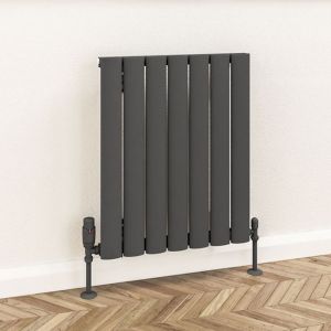 Eastbrook Sandhurst Matt Anthracite Aluminium Designer Radiator 600 x 485mm