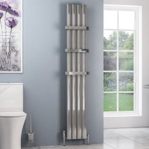 Eastbrook Sandhurst Polished Aluminium Designer Radiator 1800 x 275mm