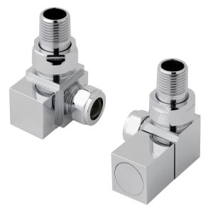 Eastbrook Square Chrome Corner Manual Radiator Valves