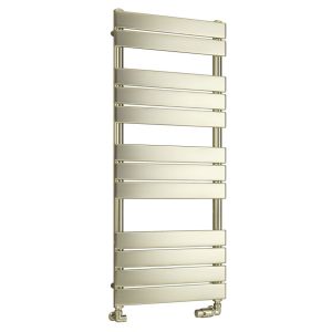 Eastbrook Staverton Tube on Tube Brushed Brass Designer Towel Rail 1200 x 500mm