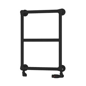 Eastbrook Stour Matt Black Traditional Towel Rail 690 x 500mm