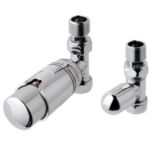 Eastbrook Chrome Straight Thermostatic Radiator Valves