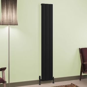 Eastbrook Tordino Matt Black Aluminium Designer Radiator 1800 x 280mm