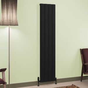 Eastbrook Tordino Matt Black Aluminium Designer Radiator 1800 x 375mm